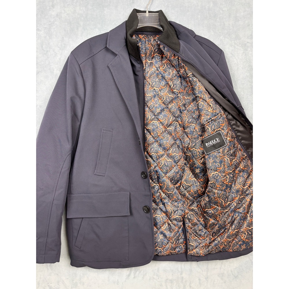 Inserch Limited Edition Mens Navy Blue Hybrid Blazer Jacket Paisley Lining Small